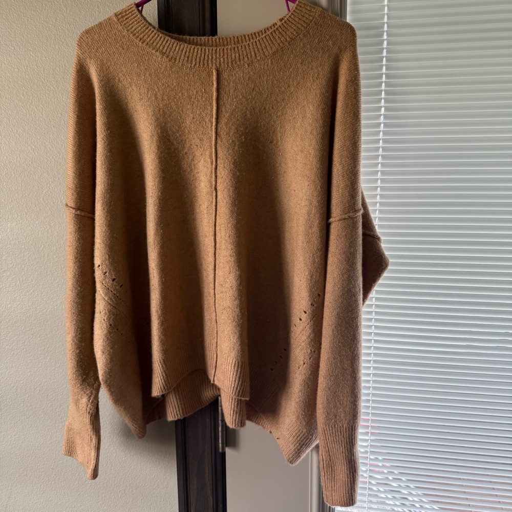 Topshop Brown Crew Neck Sweater